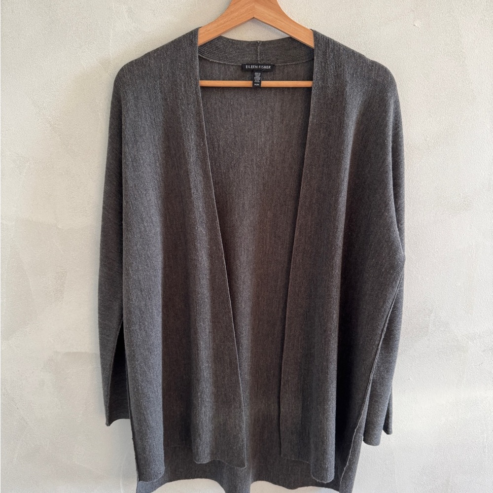Eileen Fisher - Charcoal Open-Front Cardigan
